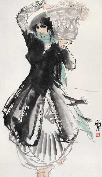 史国良 葡萄丰收 立轴